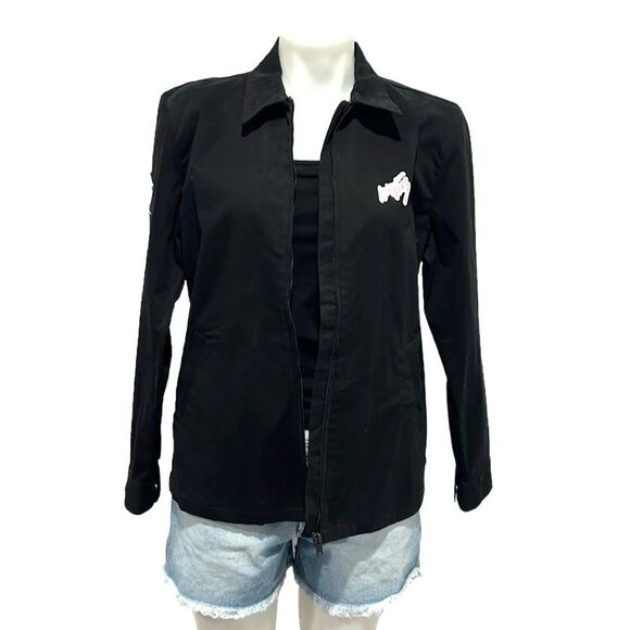 Vans lady black zip up jacket size Small - Picture 1 of 8